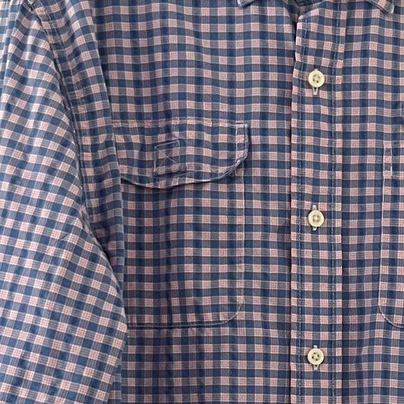 Vineyard Vines Harbor Shirt blue & pink check men’s small - Picture 4 of 10